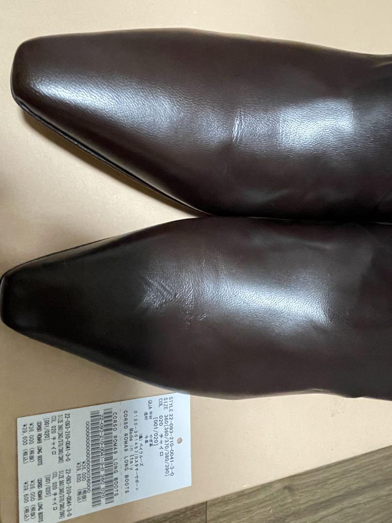 新品未使用　CORSO ROMA9 コルソローマロングブーツ　ブラウン36