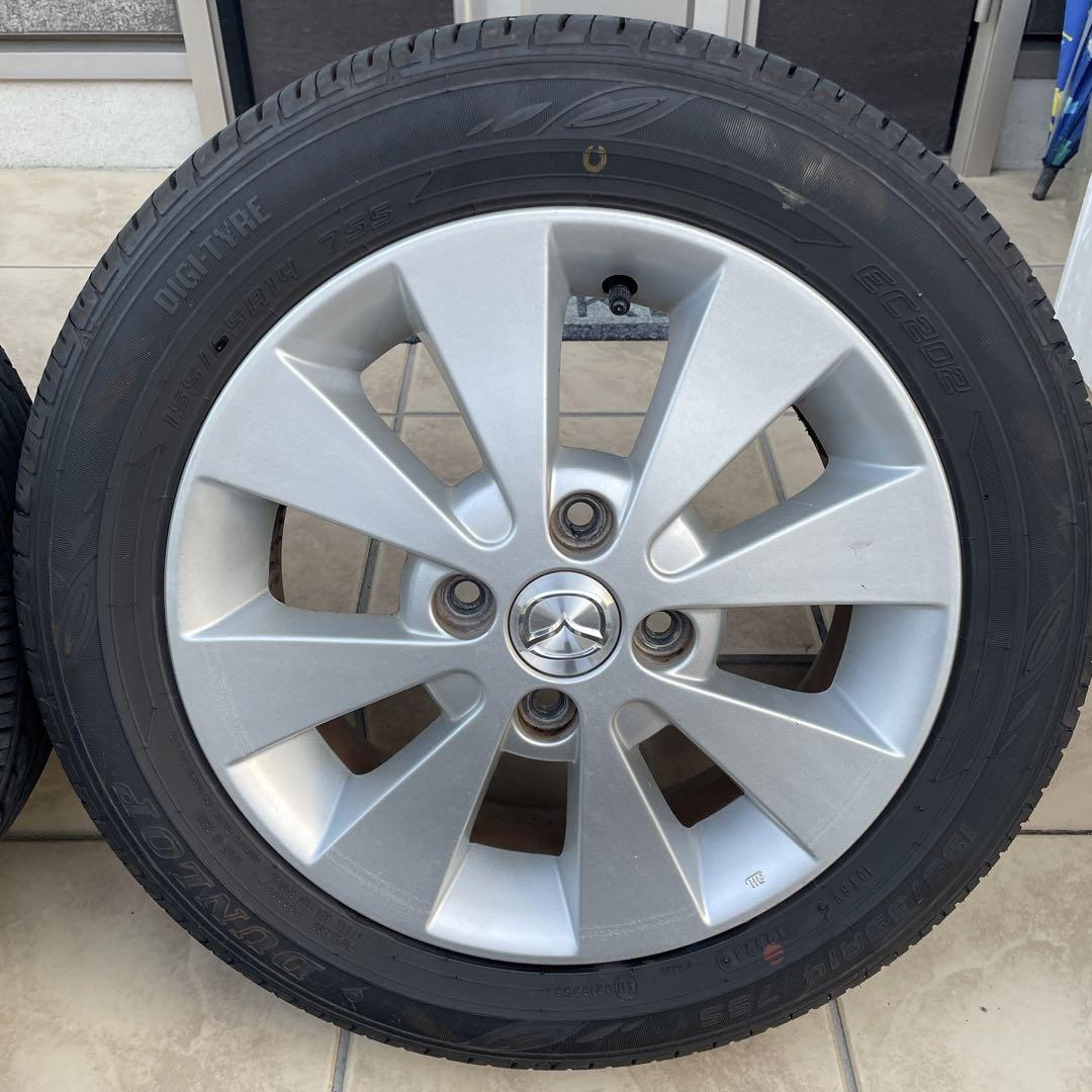 バリ山タイヤホイール★155/65R14★24年製★ダンロップ★スズキマツダ