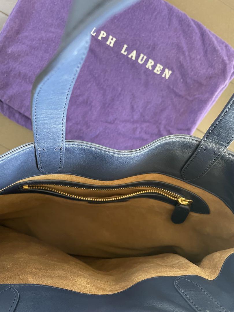 Ralph Lauren ネイビー　レザー トートバッグ