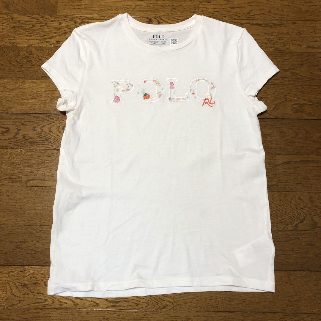 品質検査済 Polo メルカリ - 花柄刺繍Tシャツ XL Lauren Ralph トップス