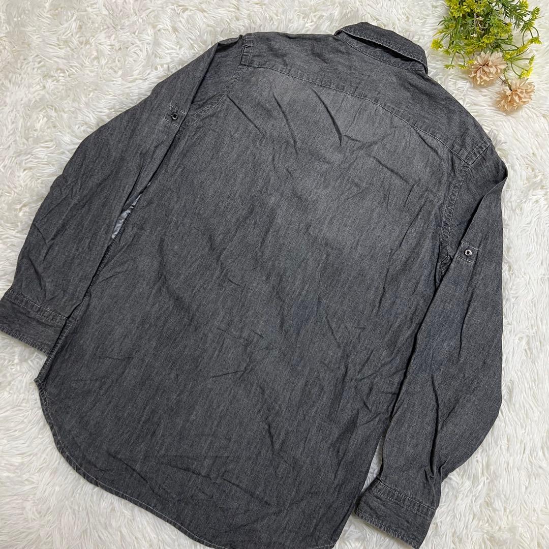 【ビューティフルピープル】日本製 シャンブレーシャツ36 コットンリネン グレー mdprevattcaulkingandwaterproofing.com