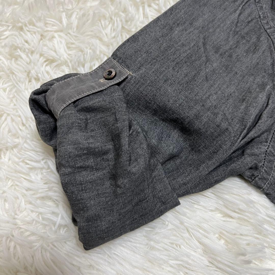 【ビューティフルピープル】日本製 シャンブレーシャツ36 コットンリネン グレー mdprevattcaulkingandwaterproofing.com