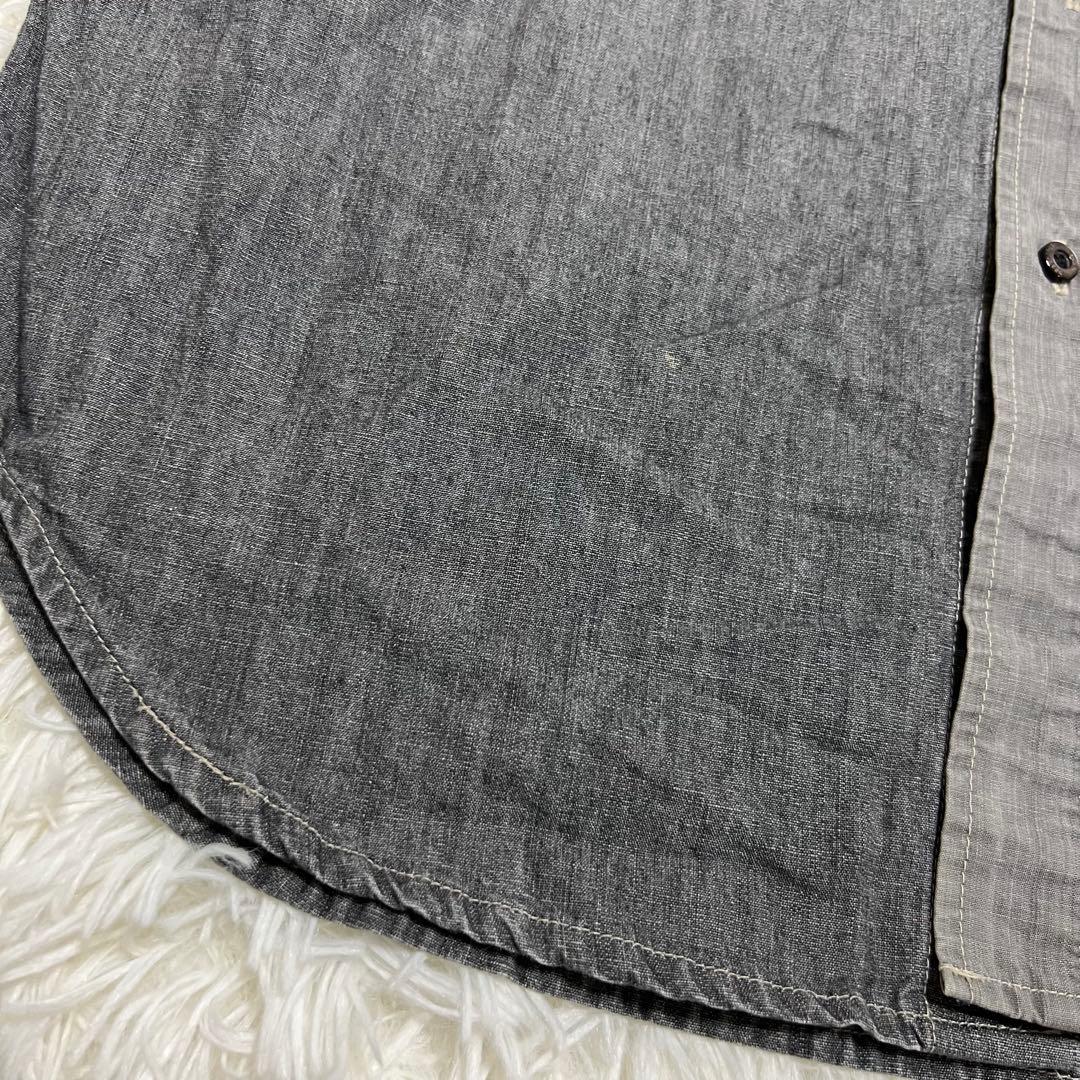 【ビューティフルピープル】日本製 シャンブレーシャツ36 コットンリネン グレー mdprevattcaulkingandwaterproofing.com