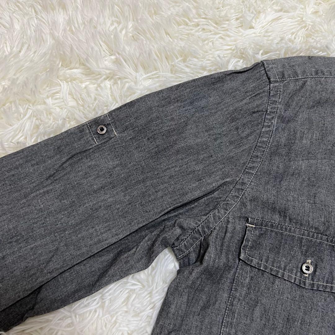 【ビューティフルピープル】日本製 シャンブレーシャツ36 コットンリネン グレー mdprevattcaulkingandwaterproofing.com