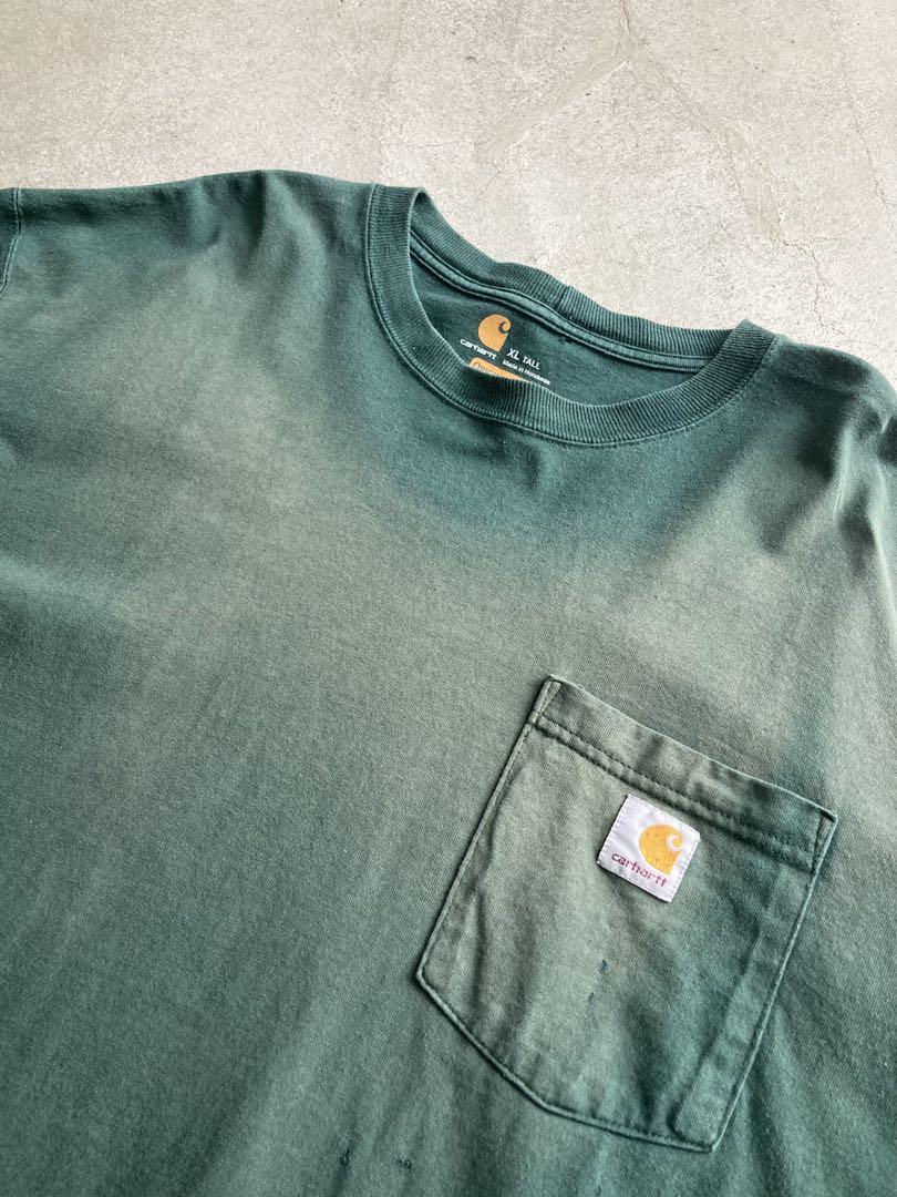 00s Carhartt ロンT フェード ボロ 短丈 グランジ vintage
