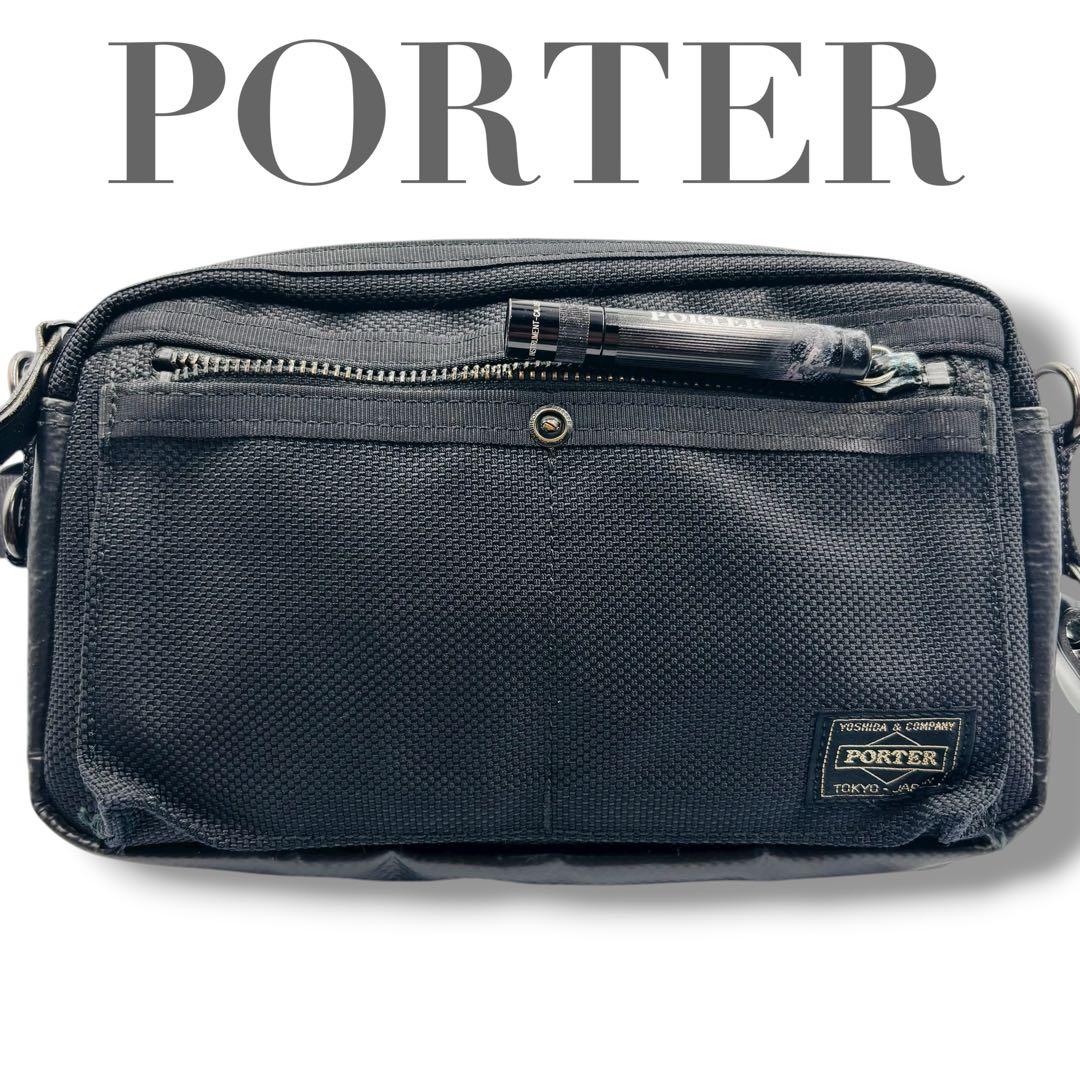 PORTER HEAT ショルダーバッグ ブラック 耐久性抜群 日本 マグライト吉田カバン