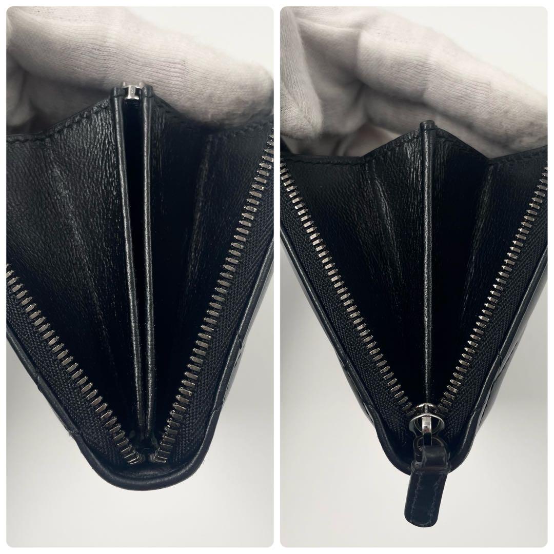 【✨付属品完備 極美品】 バレンシアガ 長財布 キルティング ラウンドジップ 黒