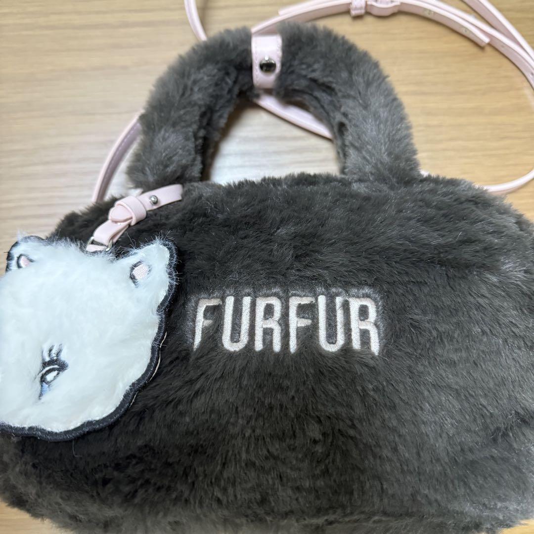 furfur ウサギオンライン限定　foxy ショルダーバッグ　チャコール