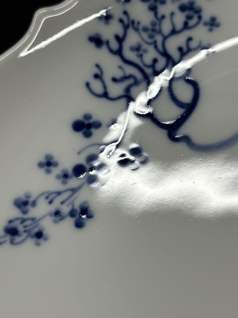 ③ 【USED美品】meissen ブルーオーキッド　プレート　18.5cm