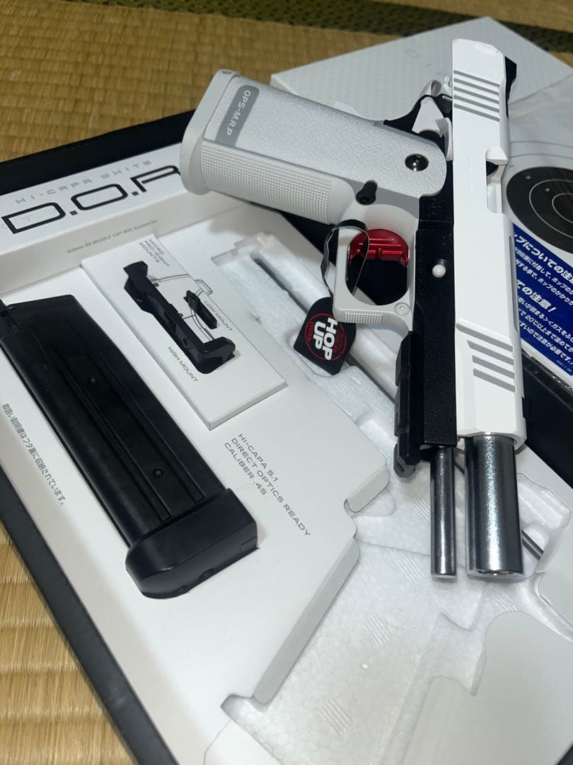 D.O.R. ホワイト ガスガン 東京マルイ ハイキャパ 動作品