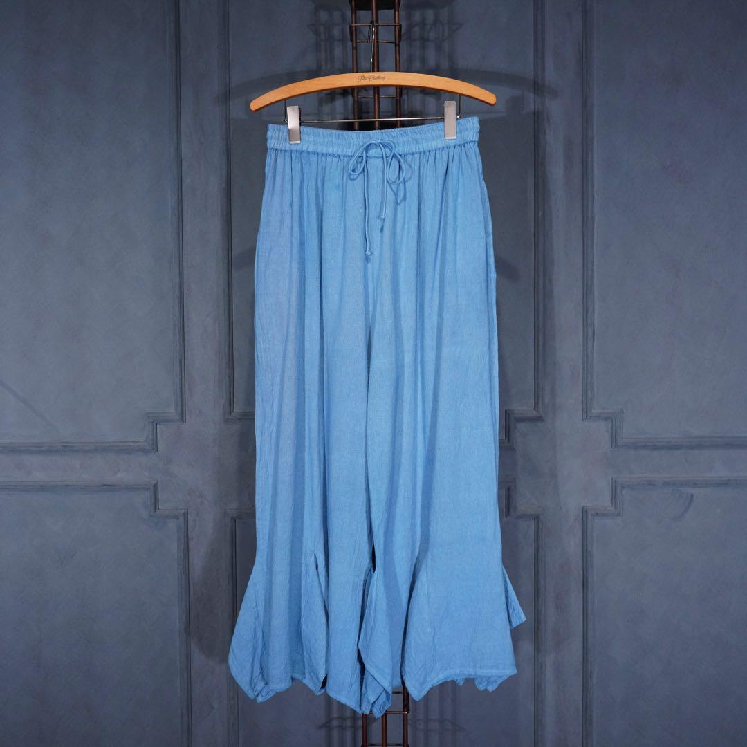 USA VINTAGE アメリカ古着フリルスリーブデザインワイドパンツ