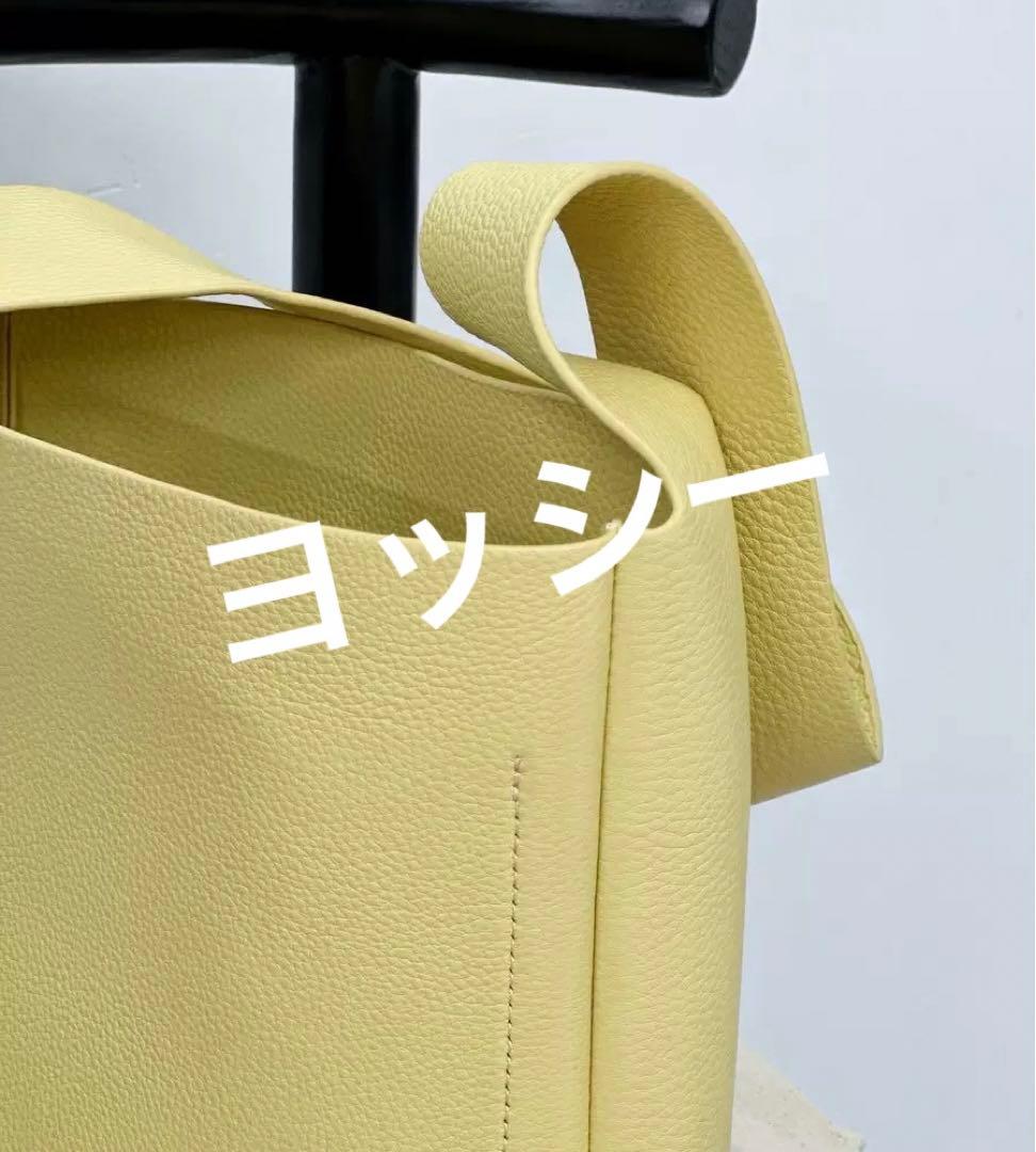 Aeta PG32 牛革 ショルダー トート バッグ XS イエロー 保存袋付き