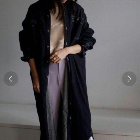 【極美品】2022AW CONVERSE TOKYO デニムワンピース 黒