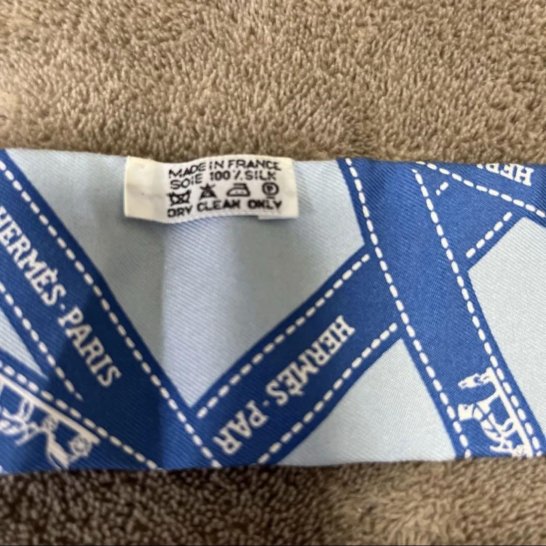 美品★HERMES ツイリー★ボルデュック★リボン★スカーフ★シルク
