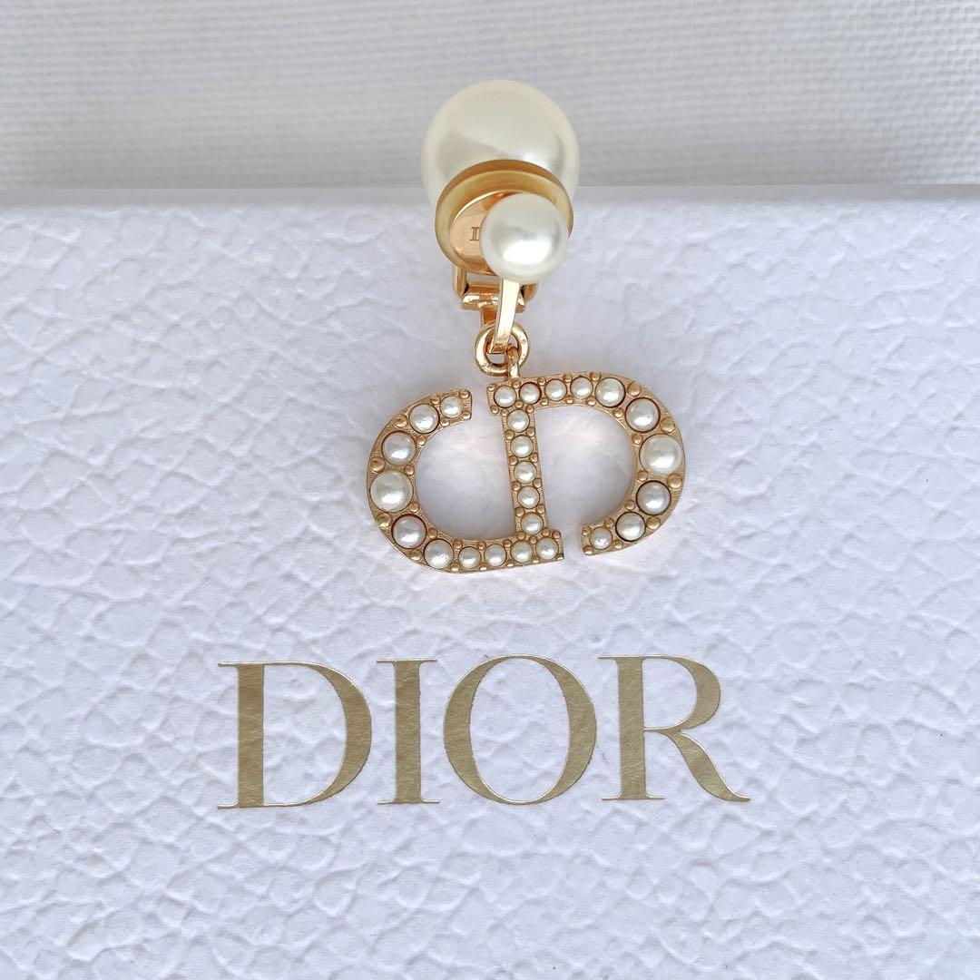 Dior 片耳パールピアス　イヤカフ付き