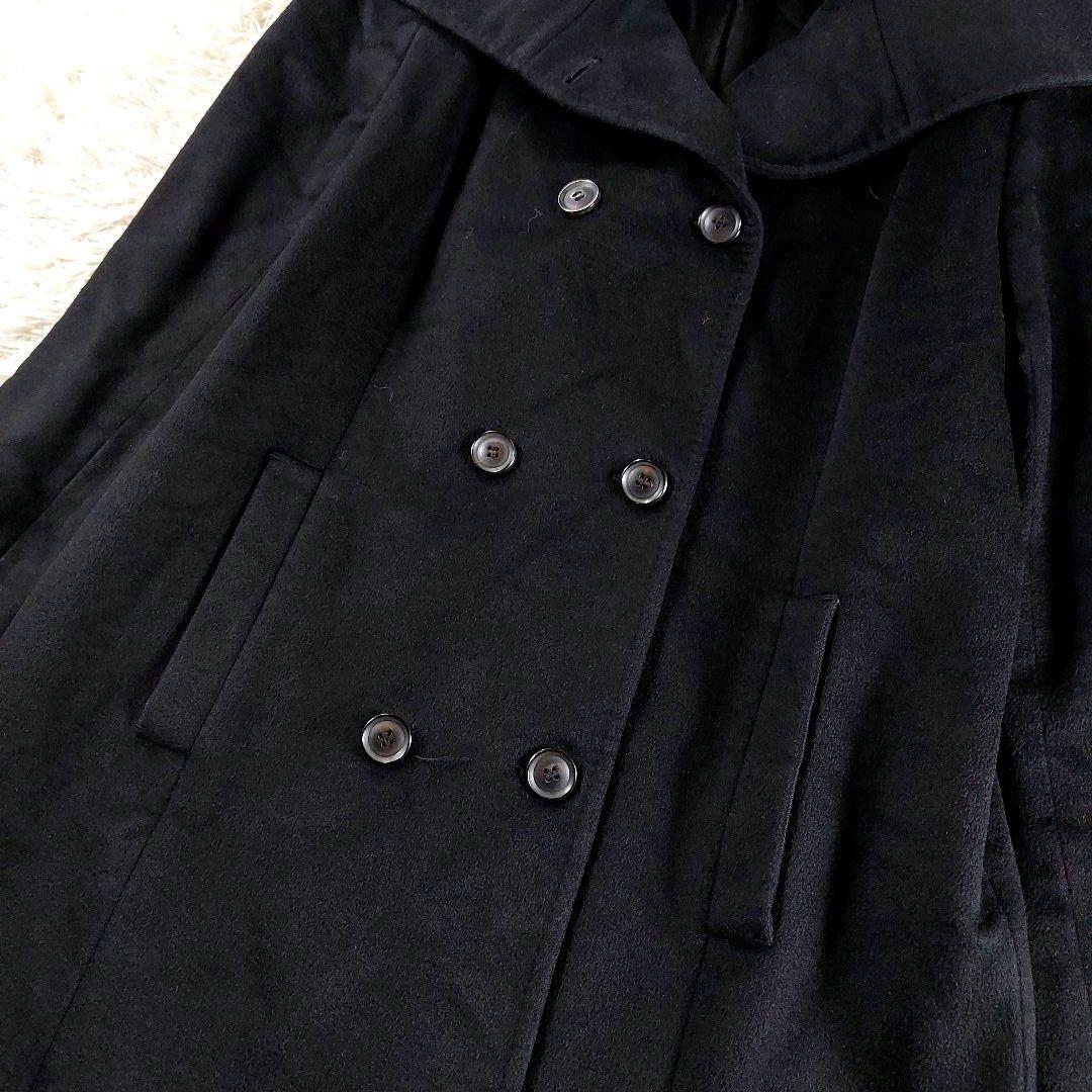 高級 ロロピアーナ カシミヤ100% 自由区 女優襟 ダブルブレストコート 40 高級 ロロピアーナ カシミヤ100% 自由区 女優襟 ダブルブレストコート 40