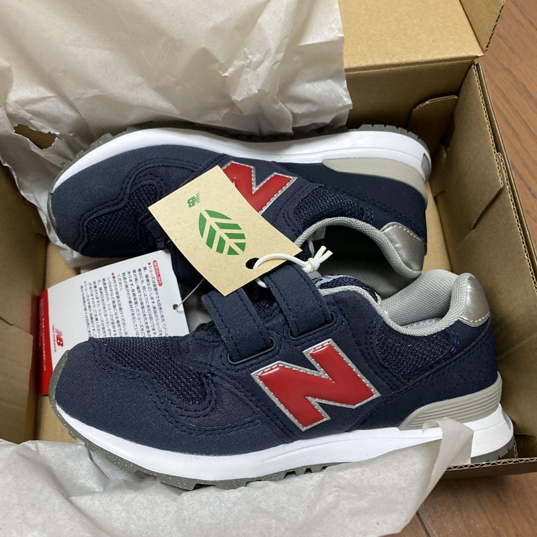 New Balance 313 ネイビー/レッド 17.5センチ new balance 313 ベルクロスニーカー レッド/ネイビー新品箱無し
