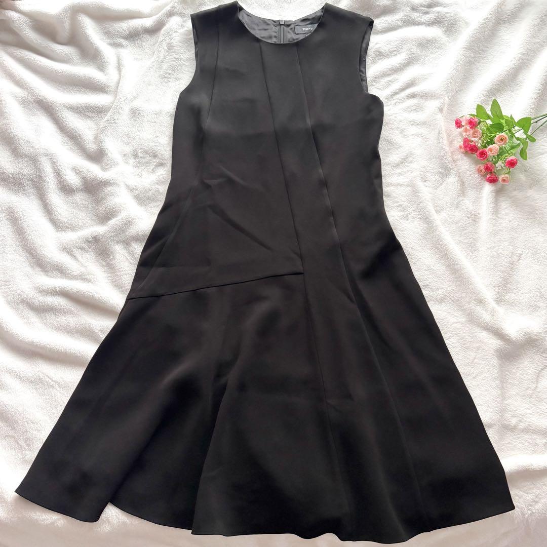未使用級✨Theory CLASSIC CREPE ASYM DRAPE 黒　M