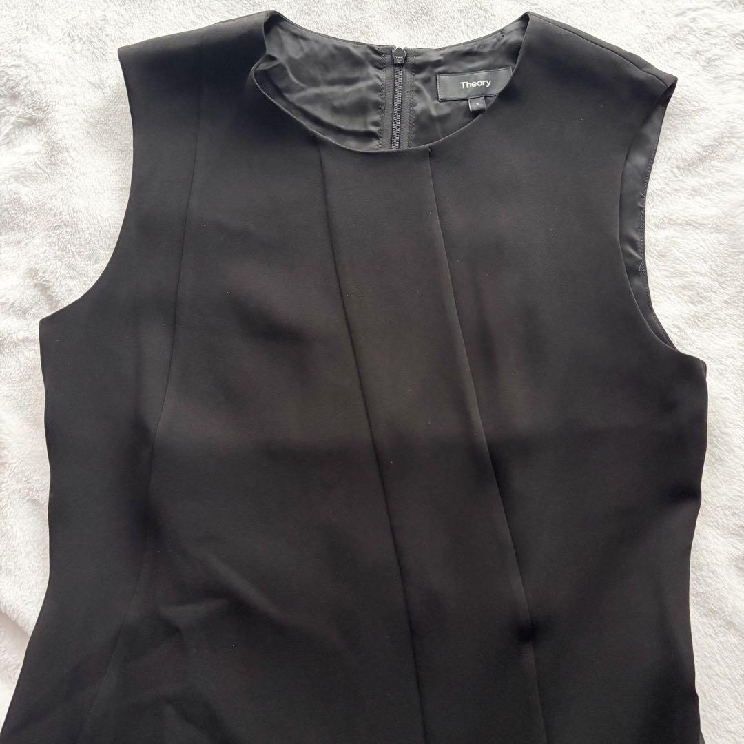 未使用級✨Theory CLASSIC CREPE ASYM DRAPE 黒　M