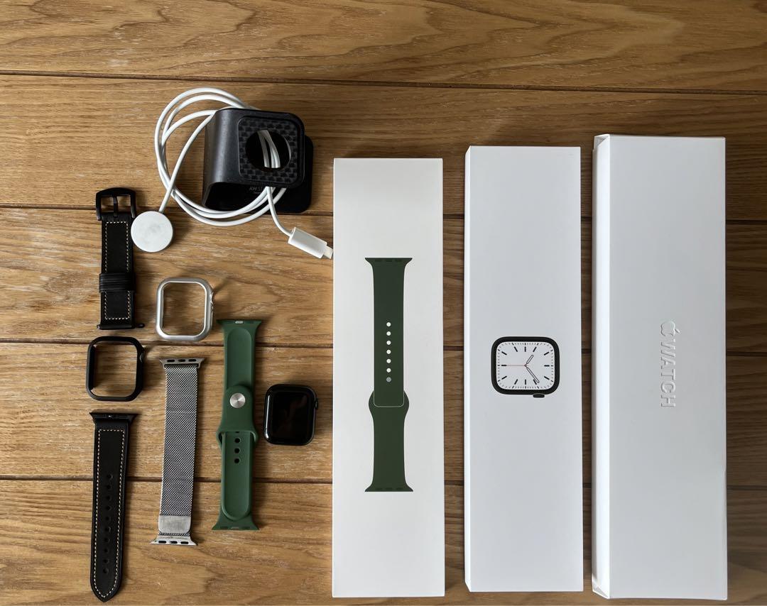 Apple Watch Series 7 41mm 本体(グリーン)+おまけ多数