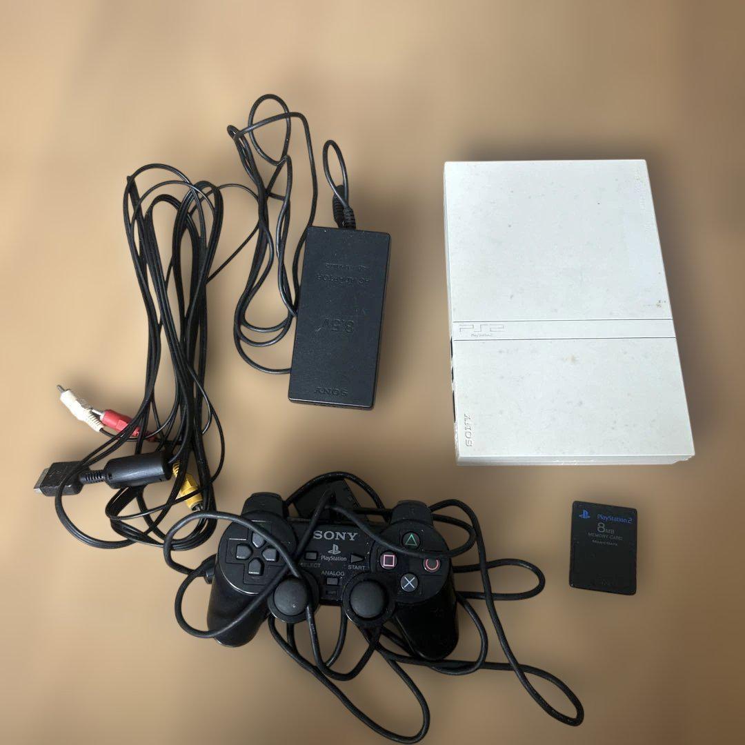 入荷now 安全 ジャンク PlayStation コントローラー付き 本体 ホワイト 2 その他