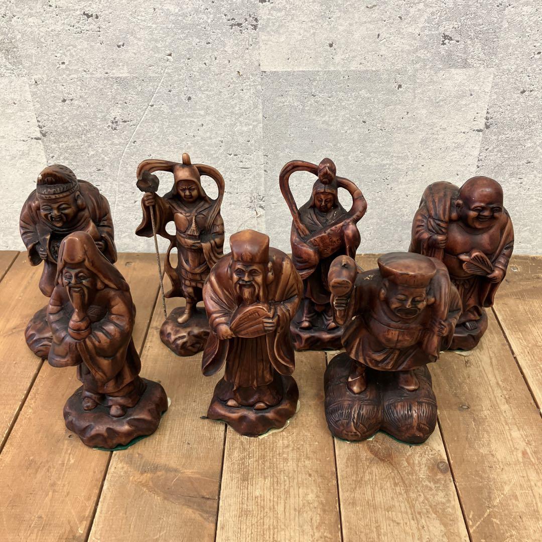 昭和レトロ 七福神 縁起物 招福 開運 神様 伝統的な置物 7体
