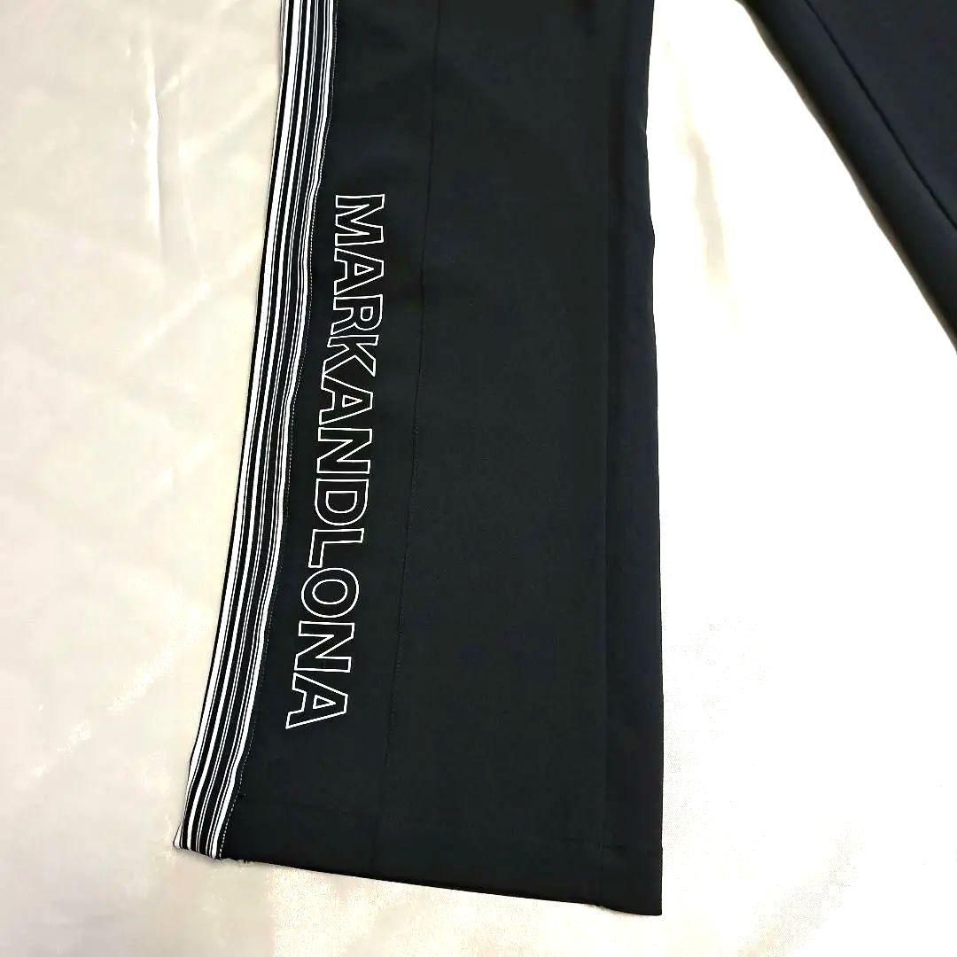 MARKANDLONA 黒 ストライプ ワイドパンツ