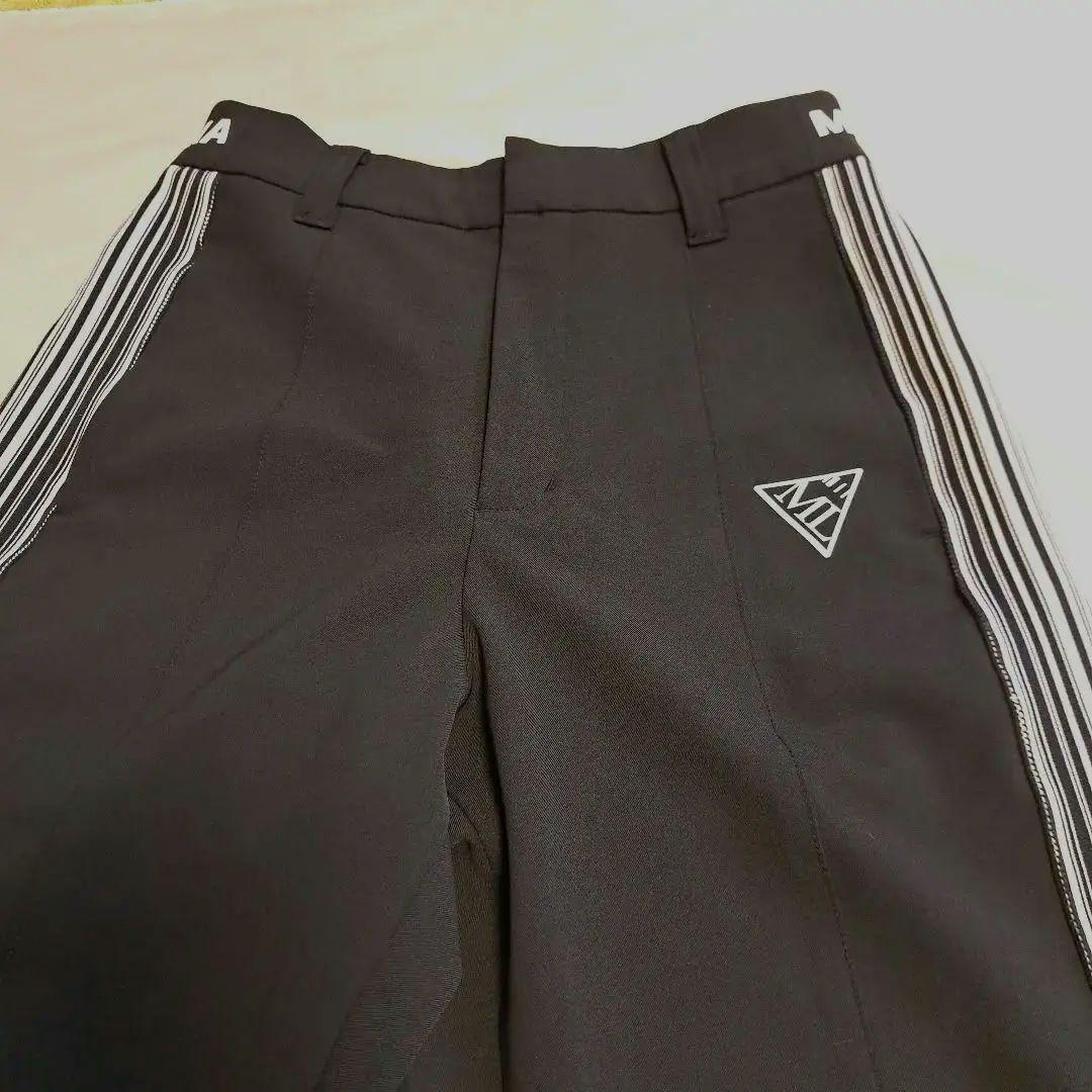 MARKANDLONA 黒 ストライプ ワイドパンツ