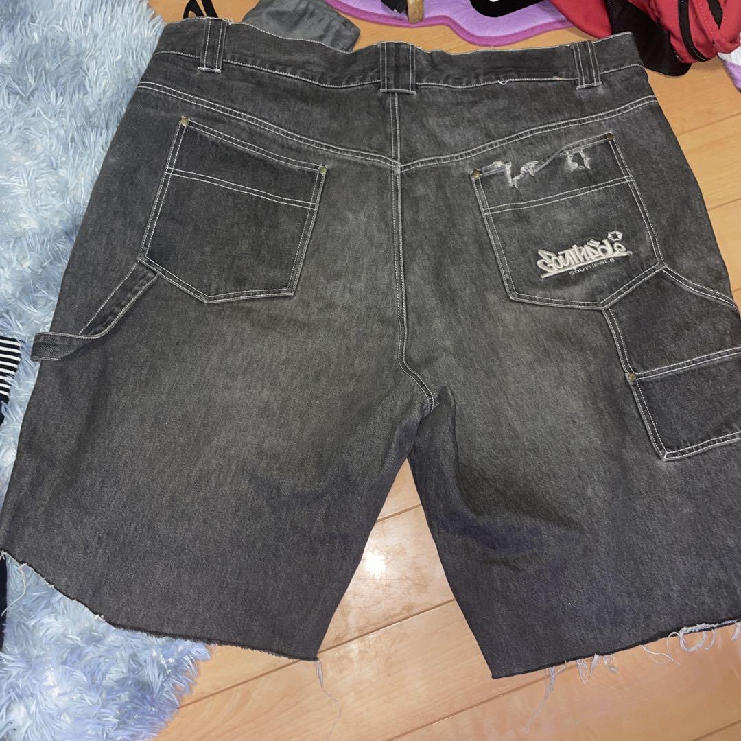 サウスポール ハーフパンツ ブラックデニム 3XL 46inch bboy