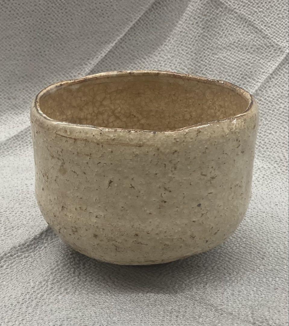 B465b「萩焼 茶碗」12代田原陶兵衛作 共布共箱 山口 茶道具
