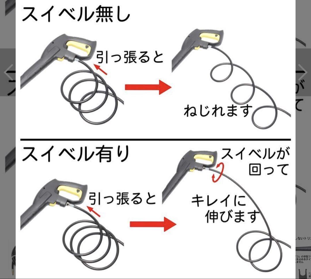 ケルヒャー用　柔らか高圧ホース10m