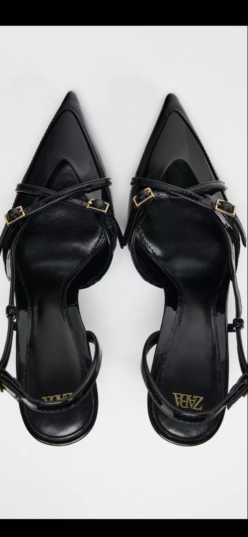 ZARA★バックルストラップハイヒールシューズ