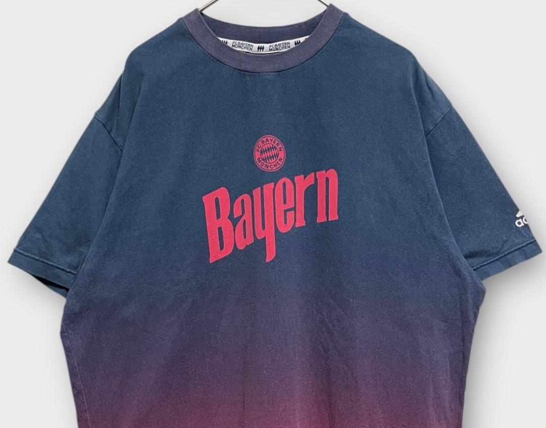00s アディダス バイエルン ミュンヘン バイカラー グラデーション Tシャツ