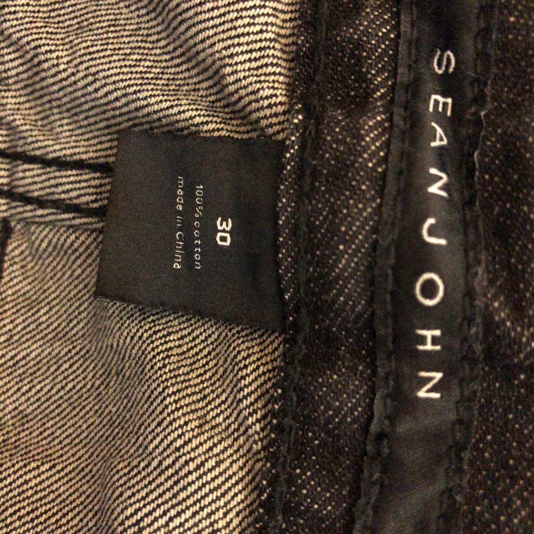 未使用品□SEAN JOHN ショーンジョン ブラックデニムパンツ　小サイズ