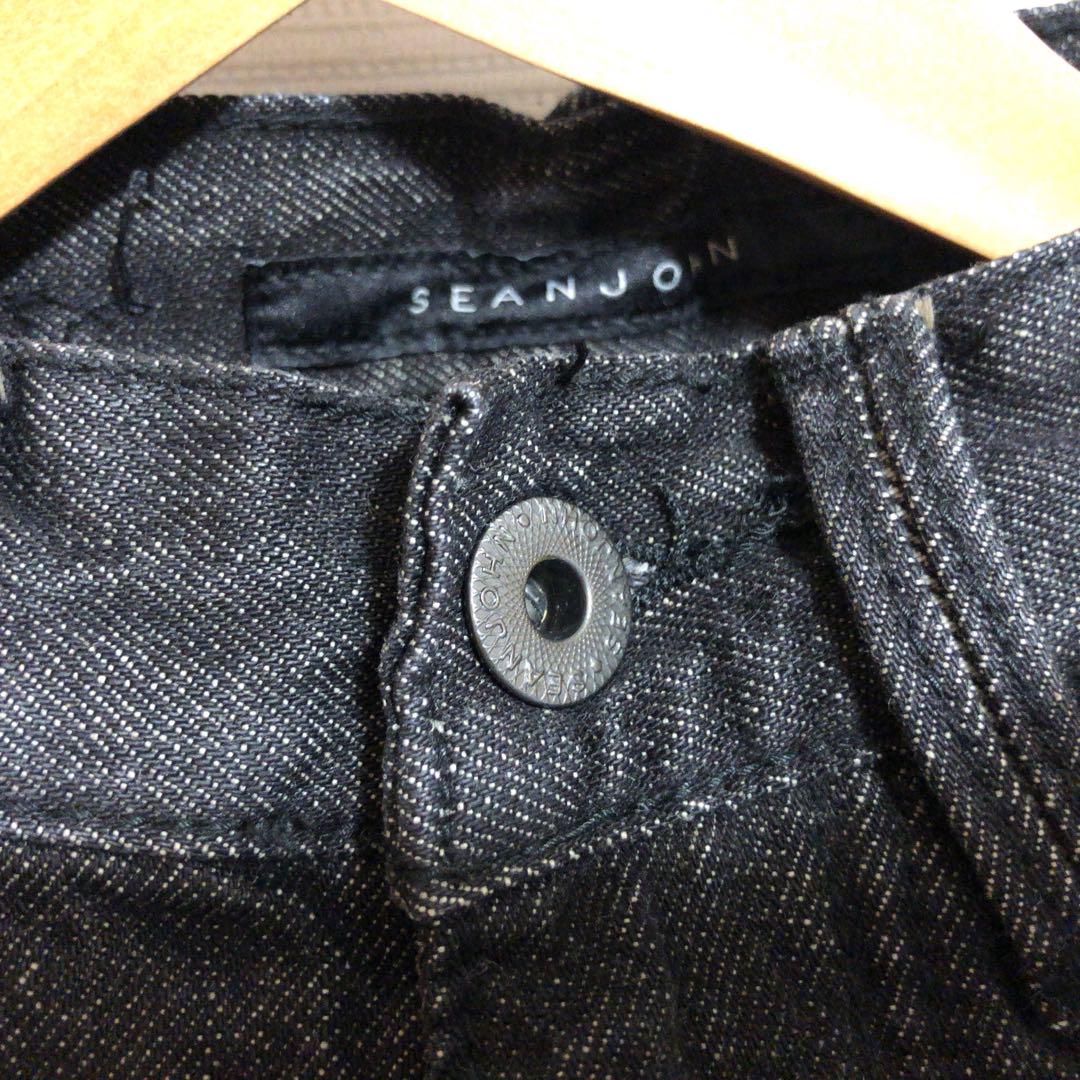 未使用品□SEAN JOHN ショーンジョン ブラックデニムパンツ　小サイズ
