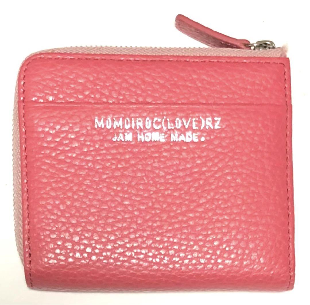 【未使用 財布】ももクロ×ジャムホームメイド 二つ折り財布 / ピンク 本革