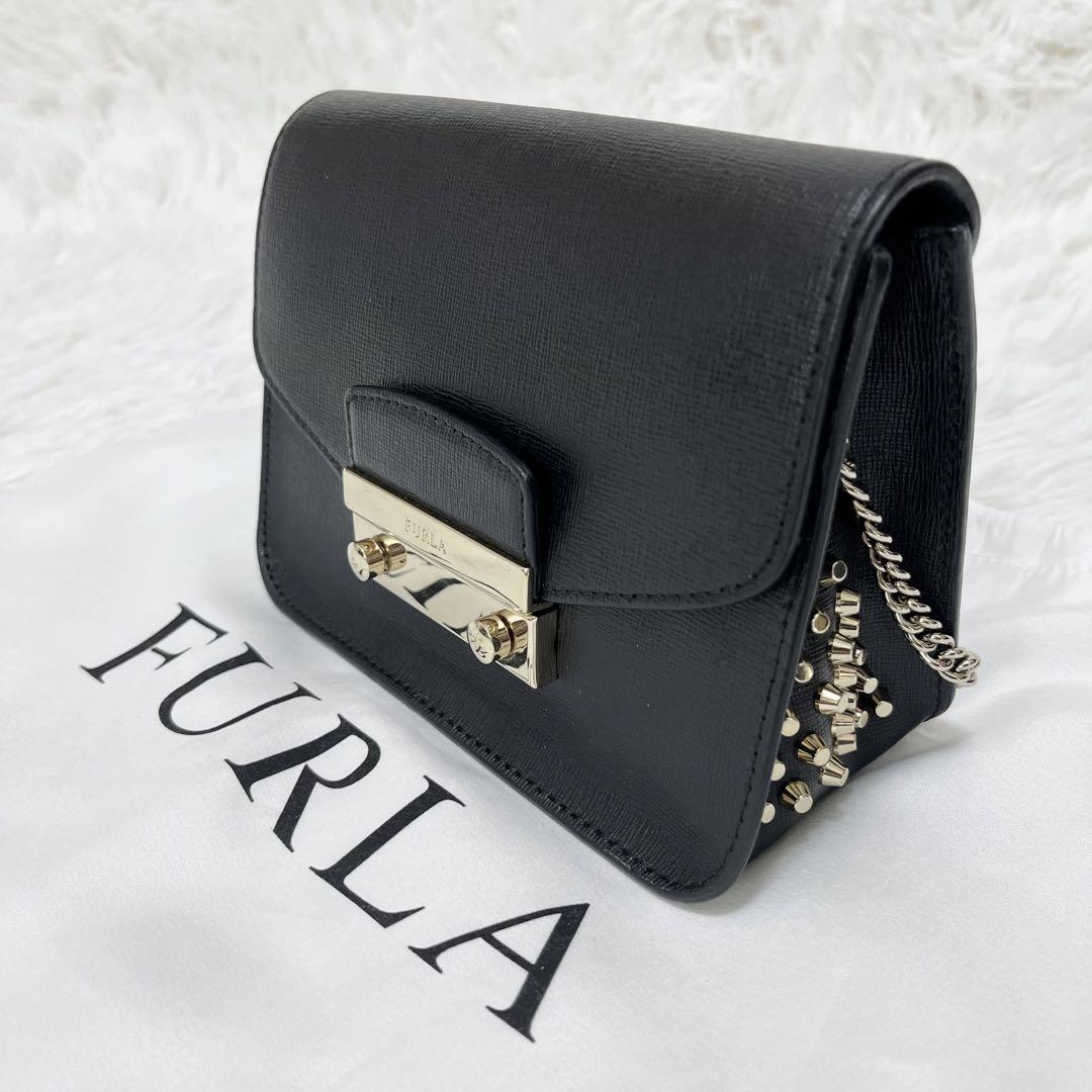 FURLA メトロポリス ブラック ショルダーバッグ