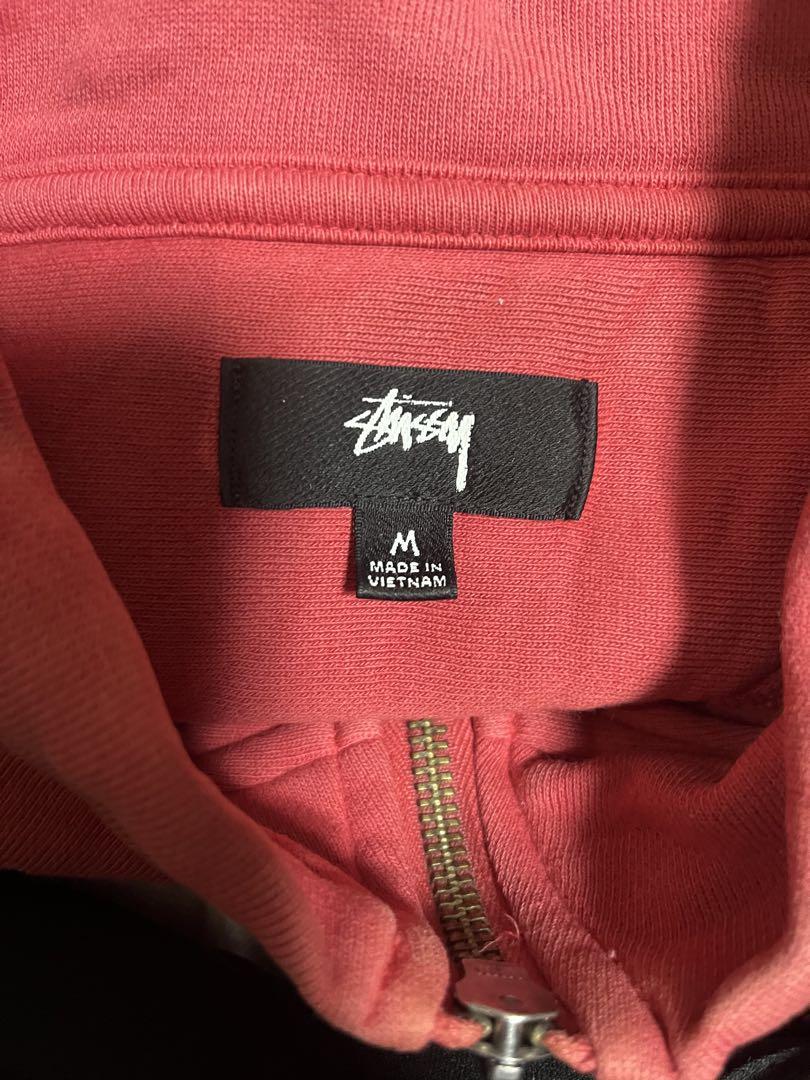 Stussy 赤 ハーフジップスウェット M