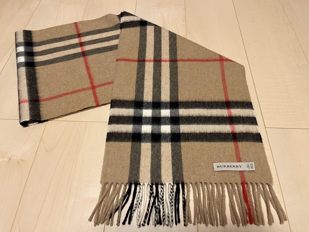 BURBERRY バーバリー マフラー カシミア100% キャメル