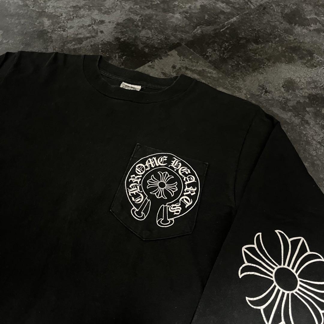 ■ Chrome Hearts ロンT ホースシュー CHプラス 黒■正規品 S