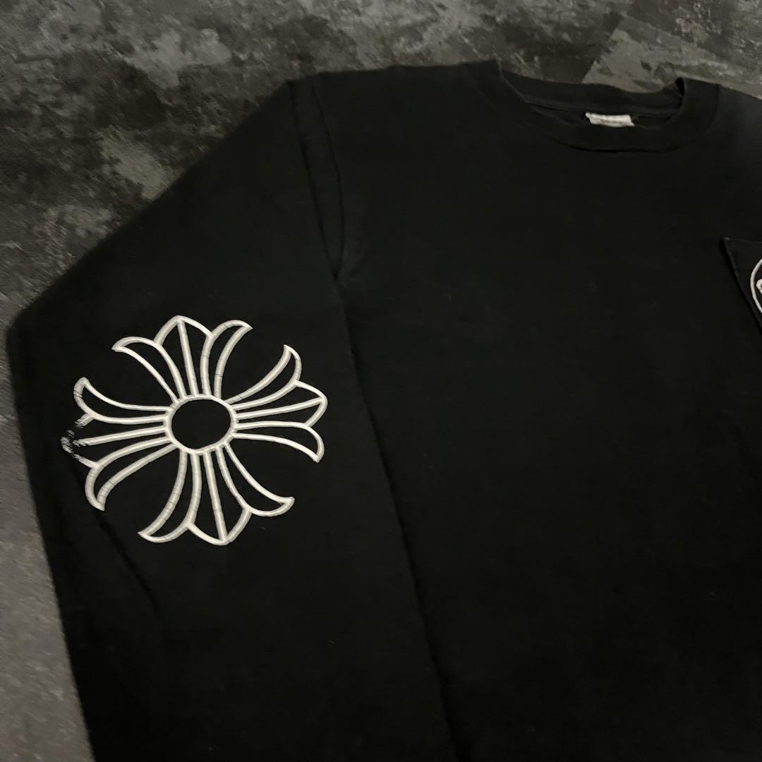 ■ Chrome Hearts ロンT ホースシュー CHプラス 黒■正規品 S