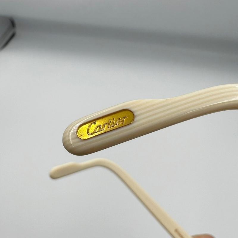 Cartier カルティエ サングラス ホワイト トリニティ 3連リング
