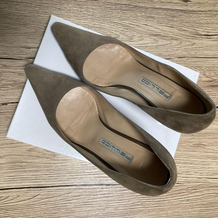PELLICO ペリーコ スエード パンプス　ベージュ 36 PELLICO（ペリーコ）の「PELLICO(ペリーコ)チャンキーヒール