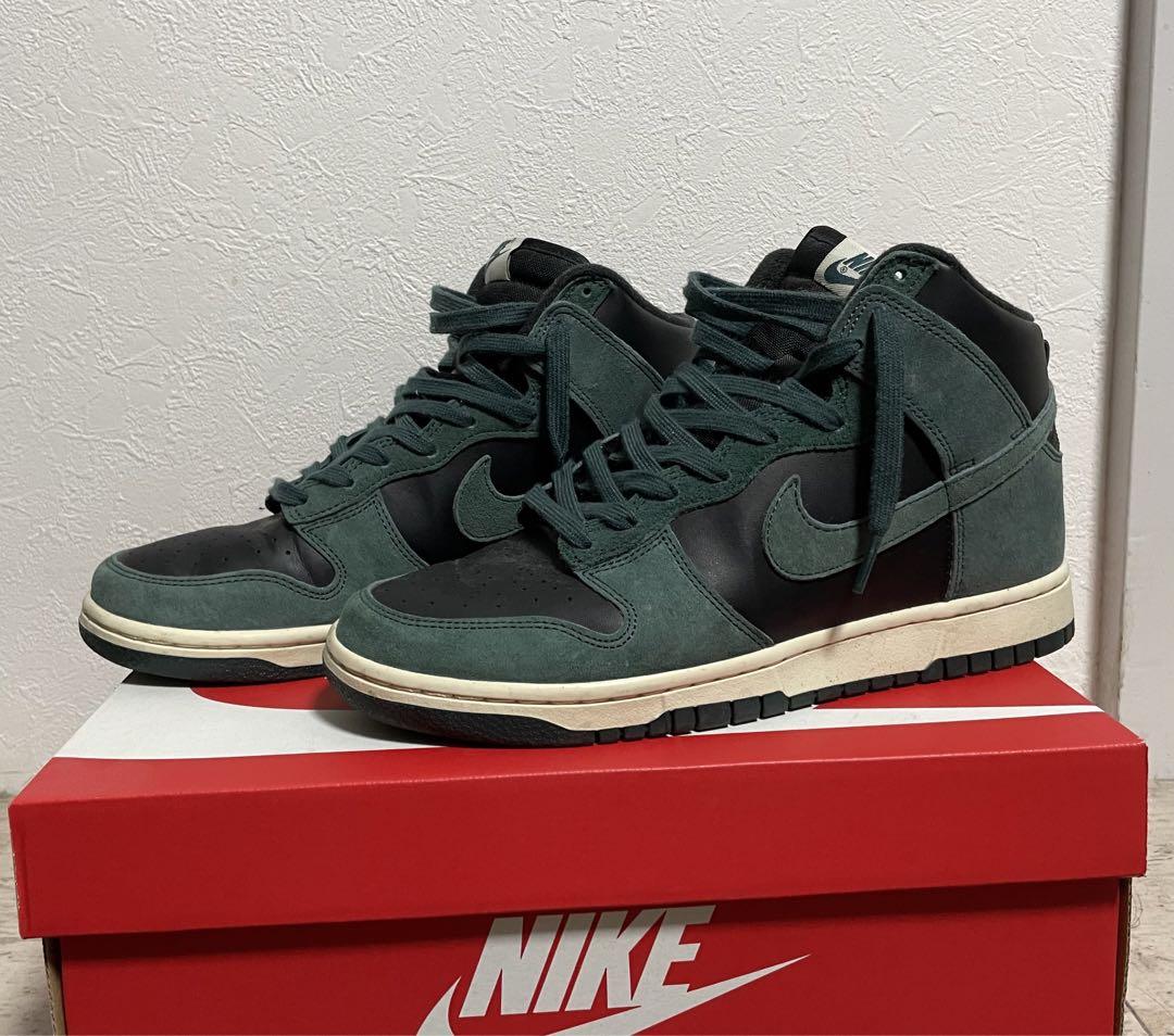 値下げ　Nike Dunk High Retro PRM Deep Green