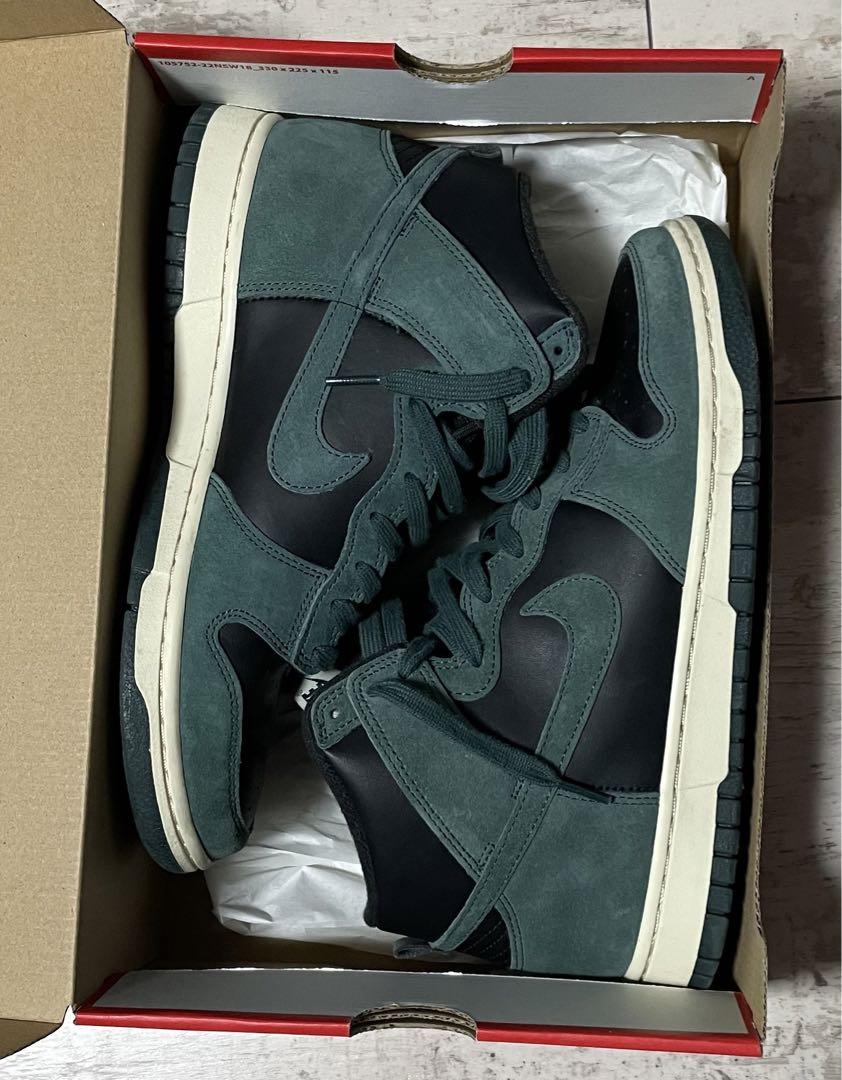 値下げ　Nike Dunk High Retro PRM Deep Green