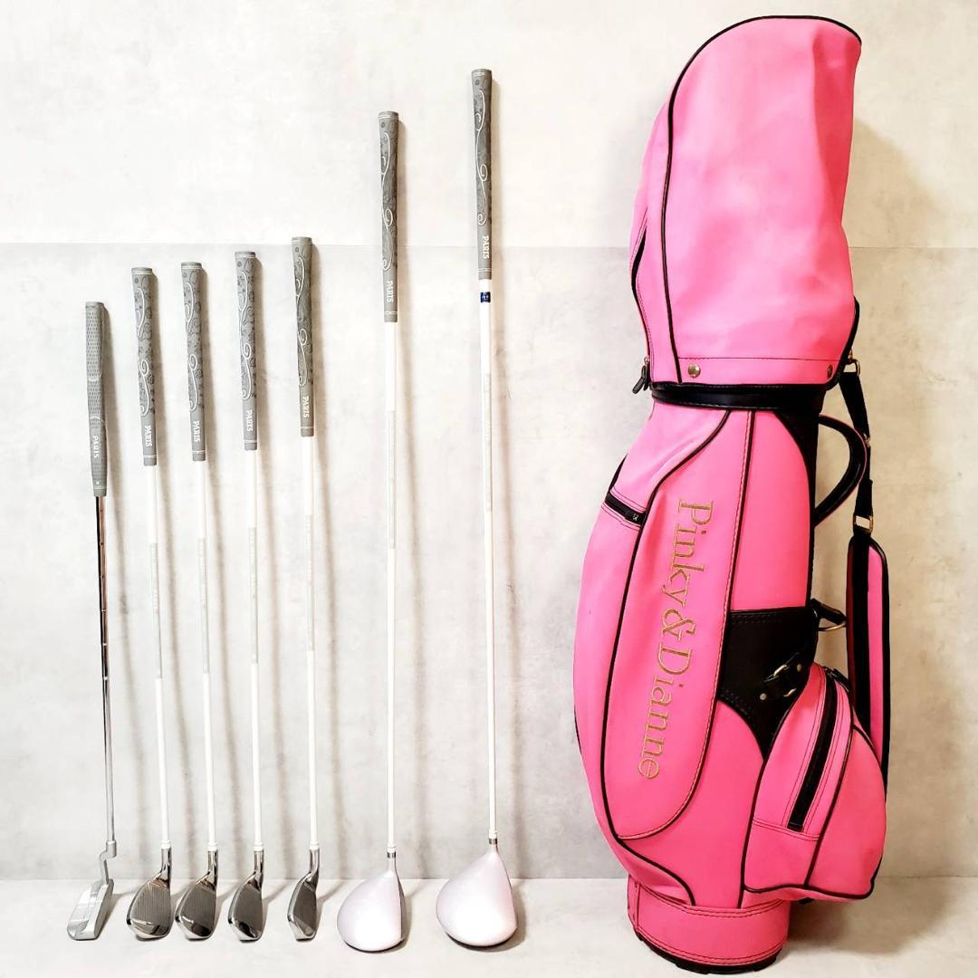 【良品】PARIS× ピンキー&ダイアン レディース ゴルフクラブセット 7本 【良品】PARIS× ピンキー&ダイアン レディース ゴルフクラブセット 7本