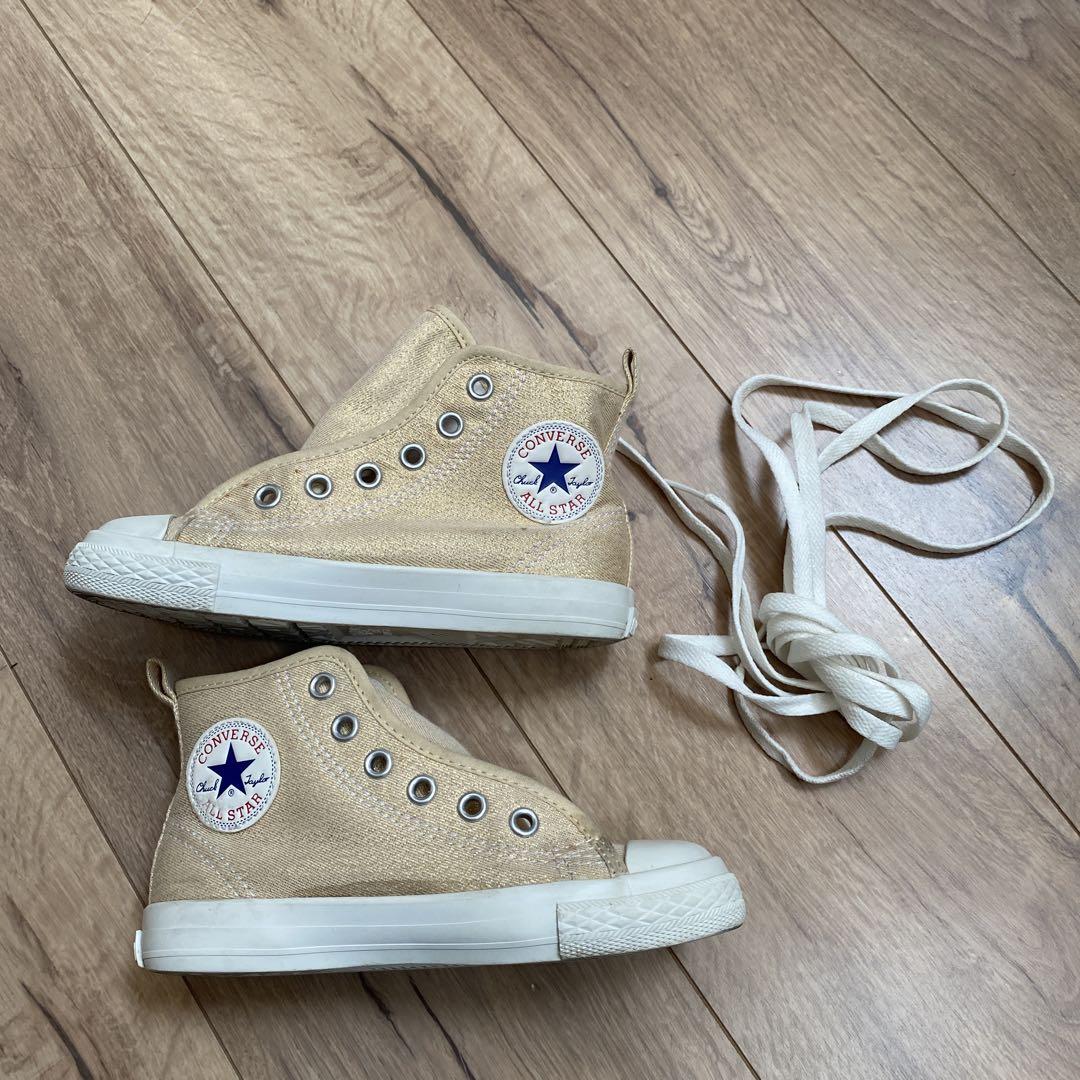 CONVERSE ALL STAR ベージュ ハイカットスニーカー - メルカリ