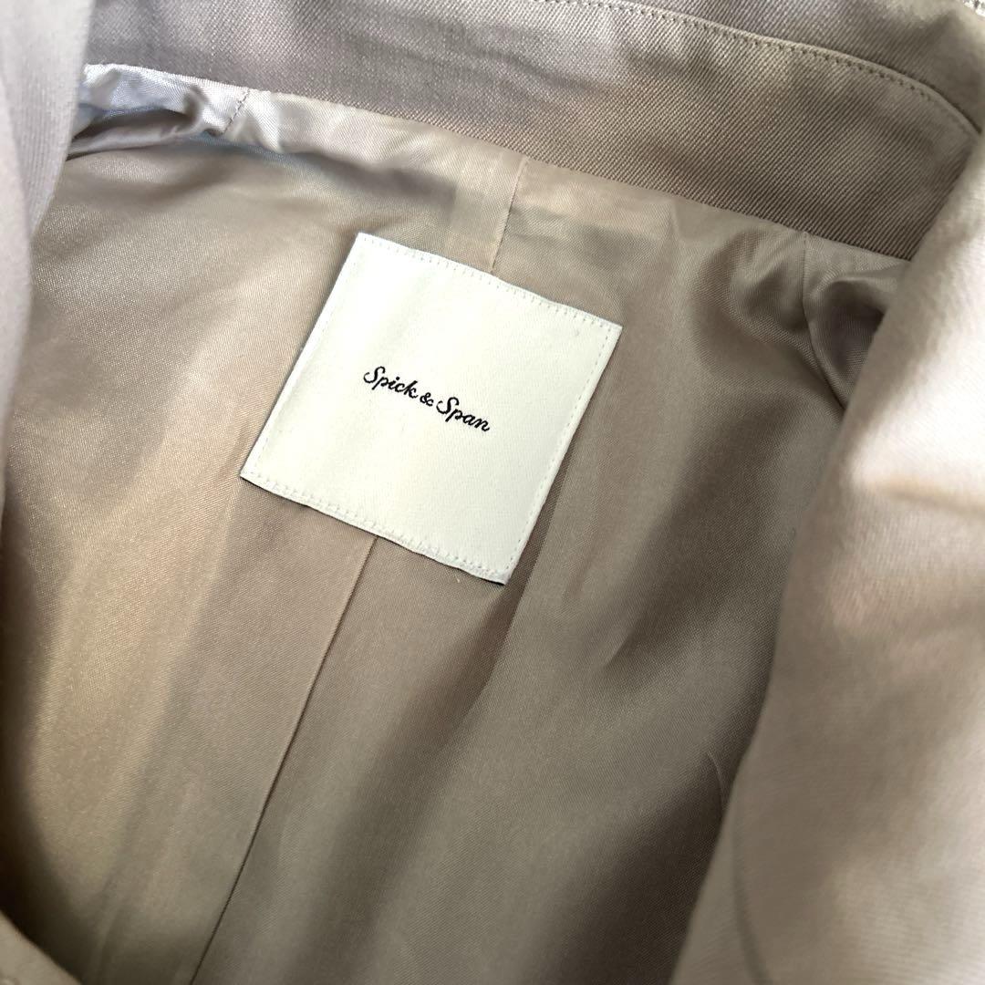 Spick&Span 春ステンカラーウールトレンチコート　スプリングコート　38