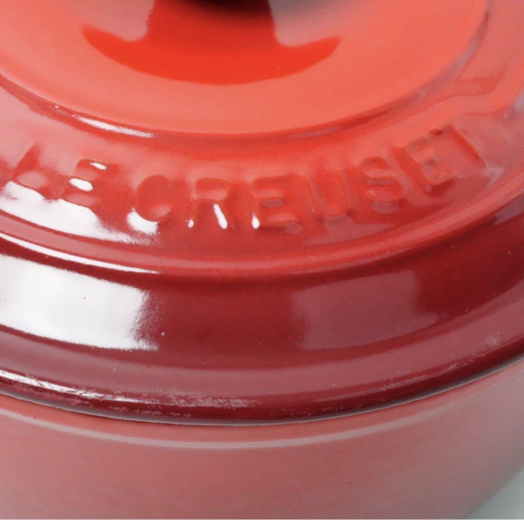 【美品】LE CREUSET　ソースパン　チェリーレッド　18cm