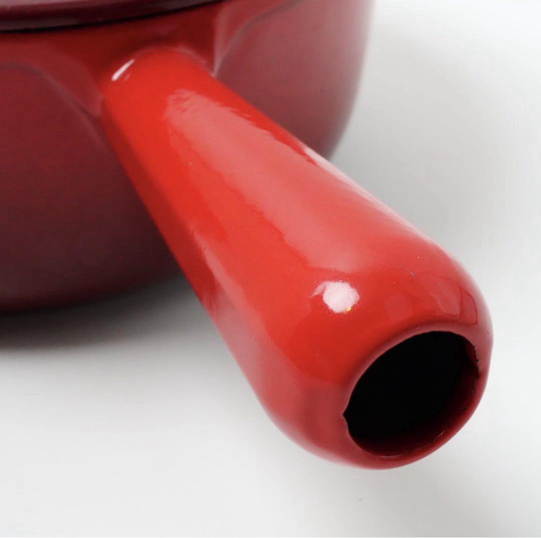 【美品】LE CREUSET　ソースパン　チェリーレッド　18cm